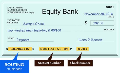 equity bank routing number ks